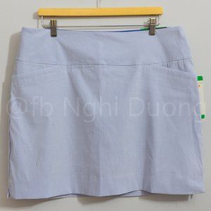 S.C. & CO Ladies' Skort‎ Pull-On, Tummy Control Waistband Blue (Blue/Whit…